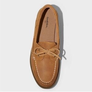 Genuine leather loafers w/memory foam insole cognac- 12 NWT